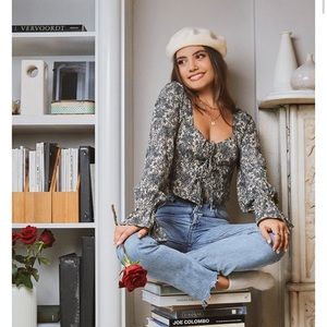 Backyard roses isabella leopard top